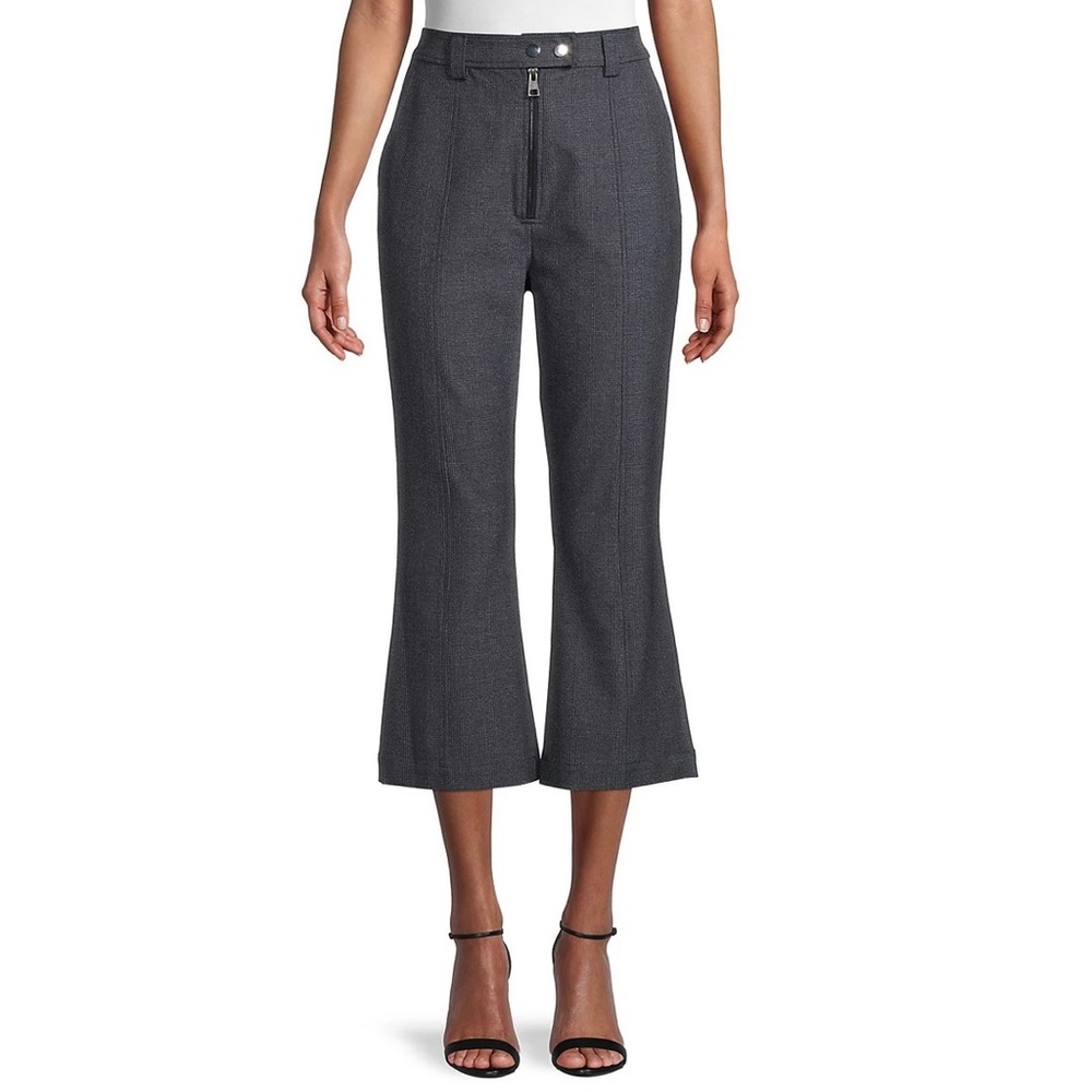 A.L.C. Lucien Cropped Flare Plaid Pants